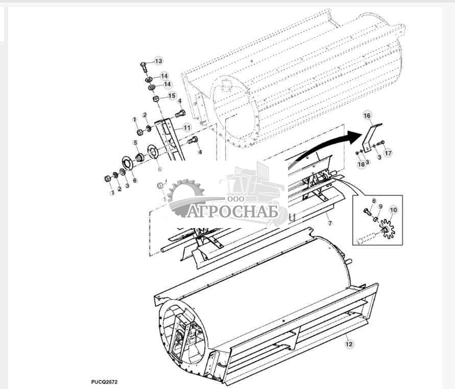 FAN BLADE WITH SHAFT AND DEFLECTORS 